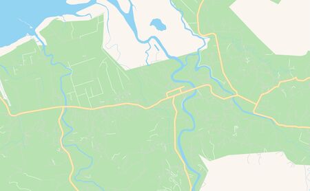 Printable street map of Labasa, Fiji. Map template for business use.のイラスト素材