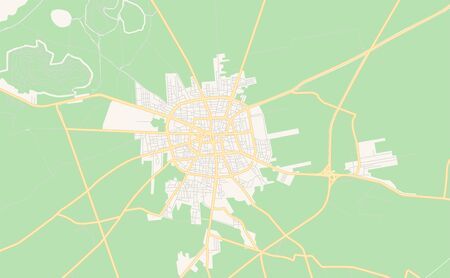 Printable street map of Salamiyah, Syria. Map template for business use.のイラスト素材