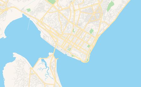 Printable street map of Maputo, Mozambique. Map template for business use.のイラスト素材
