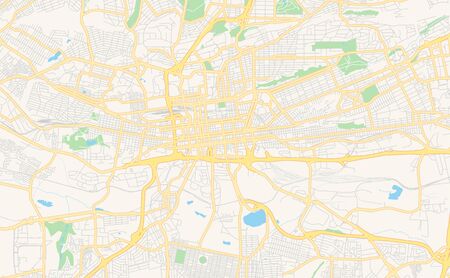 Printable street map of Johannesburg, South Africa. Map template for business use.のイラスト素材