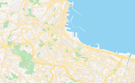 Printable street map of Algiers, Algeria. Map template for business use.のイラスト素材
