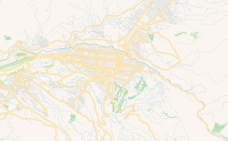 Printable street map of  Pereira, Colombia. Map template for business use.のイラスト素材