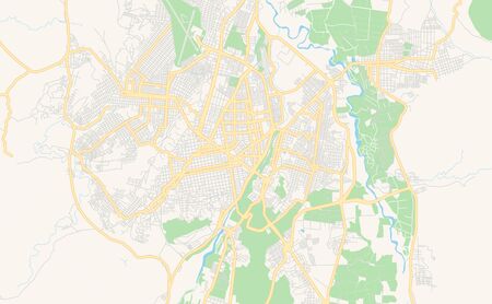 Printable street map of  Cucuta, Colombia. Map template for business use.のイラスト素材