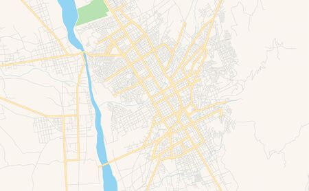 Printable street map of  Huancayo, Peru. Map template for business use.のイラスト素材