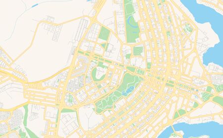 Printable street map of  Brasilia, Brazil. Map template for business use.のイラスト素材