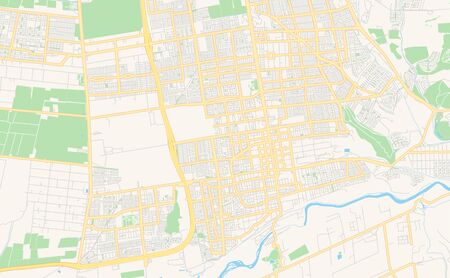 Printable street map of  Puente Alto, Chile. Map template for business use.のイラスト素材