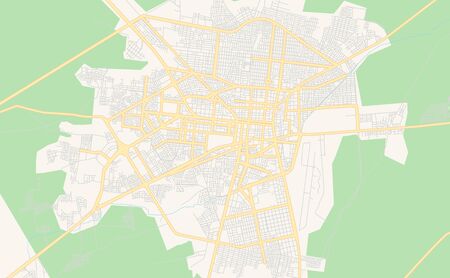 Printable street map of  Chiclayo, Peru. Map template for business use.のイラスト素材