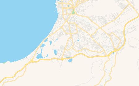 Printable street map of  Cumana, Venezuela. Map template for business use.のイラスト素材