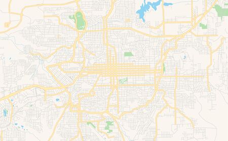 Printable street map of  Caxias do Sul, Brazil. Map template for business use.のイラスト素材