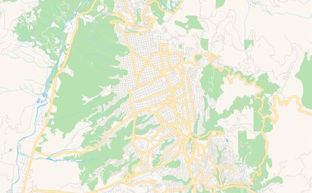 Printable street map of  Bucaramanga, Colombia. Map template for business use.のイラスト素材