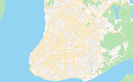 Printable street map of  Belem, Brazil. Map template for business use.のイラスト素材