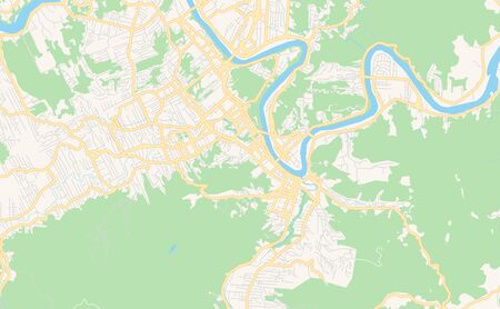 Printable street map of  Blumenau, Brazil. Map template for business use.のイラスト素材