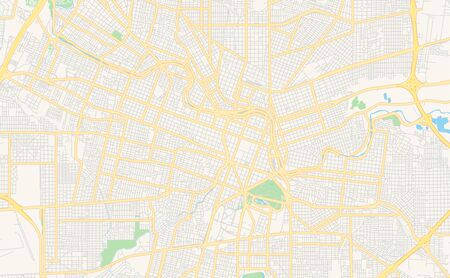 Printable street map of  Cordoba, Argentina. Map template for business use.のイラスト素材
