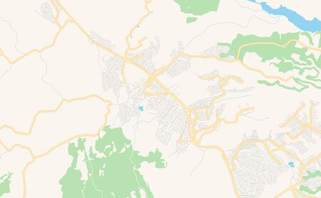 Printable street map of  Serra, Brazil. Map template for business use.のイラスト素材