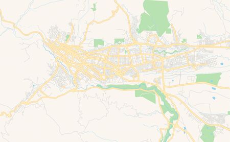 Printable street map of  Ibague, Colombia. Map template for business use.のイラスト素材