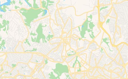 Printable street map of  Contagem, Brazil. Map template for business use.のイラスト素材