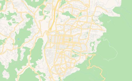 Printable street map of  San Cristobal, Venezuela. Map template for business use.のイラスト素材