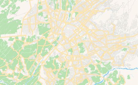 Printable street map of  Arequipa, Peru. Map template for business use.のイラスト素材