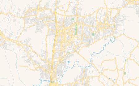 Printable street map of  Novo Hamburgo, Brazil. Map template for business use.のイラスト素材
