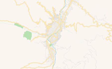 Printable street map of  Huanuco, Peru. Map template for business use.のイラスト素材