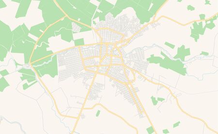 Printable street map of  Milagro, Ecuador. Map template for business use.のイラスト素材