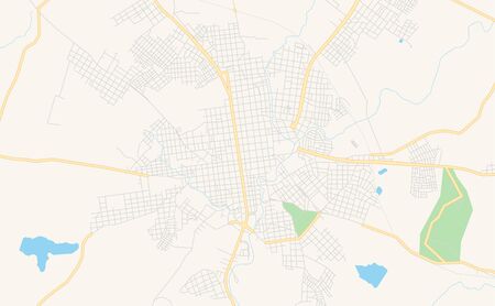 Printable street map of  Bage, Brazil. Map template for business use.のイラスト素材