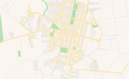 Printable street map of  Sinop, Brazil. Map template for business use.のイラスト素材