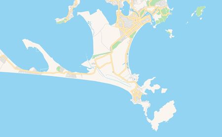 Printable street map of  Cabo, Brazil. Map template for business use.のイラスト素材