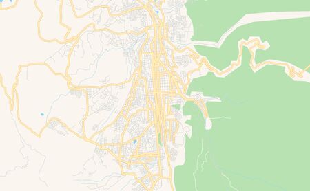 Printable street map of  Loja, Ecuador. Map template for business use.のイラスト素材
