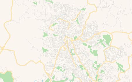 Printable street map of  Francisco Morato, Brazil. Map template for business use.のイラスト素材