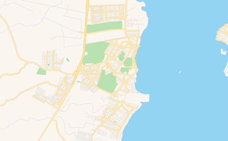 Printable street map of  Guaiba, Brazil. Map template for business use.のイラスト素材