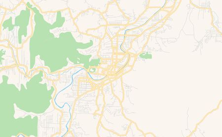 Printable street map of  Brusque, Brazil. Map template for business use.のイラスト素材