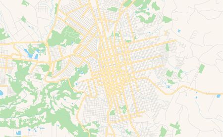 Printable street map of  Chapeco, Brazil. Map template for business use.のイラスト素材