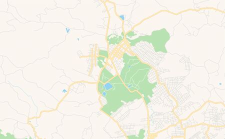 Printable street map of  Almirante Tamandare, Brazil. Map template for business use.のイラスト素材
