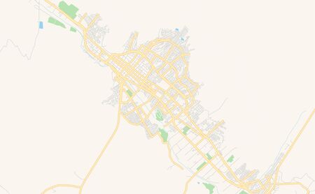 Printable street map of  Copiapo, Chile. Map template for business use.のイラスト素材