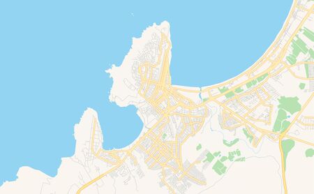 Printable street map of  Coquimbo, Chile. Map template for business use.のイラスト素材