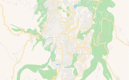 Printable street map of  Ayacucho, Peru. Map template for business use.のイラスト素材