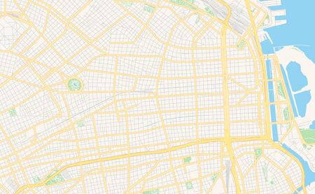 Printable street map of  Balvanera, Argentina. Map template for business use.