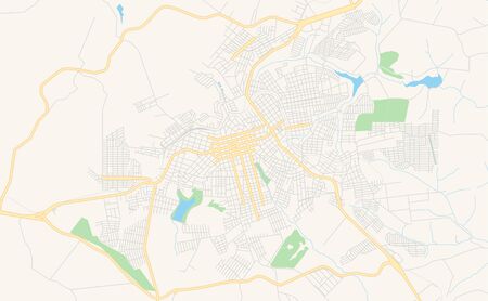 Printable street map of  Apucarana, Brazil. Map template for business use.のイラスト素材