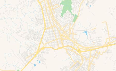 Printable street map of  Marilia, Brazil. Map template for business use.のイラスト素材