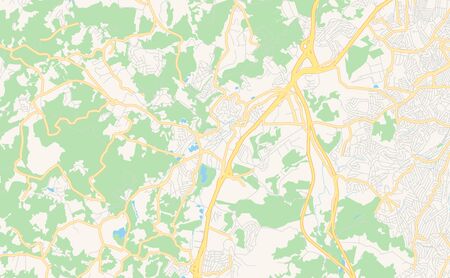 Printable street map of  Embu, Brazil. Map template for business use.