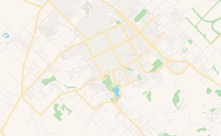 Printable street map of  Tandil, Argentina. Map template for business use.