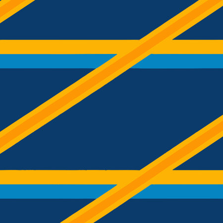 Blue And Yellow And Orange Diagonal Lines Vector Background Style. Handmade vector art.のイラスト素材