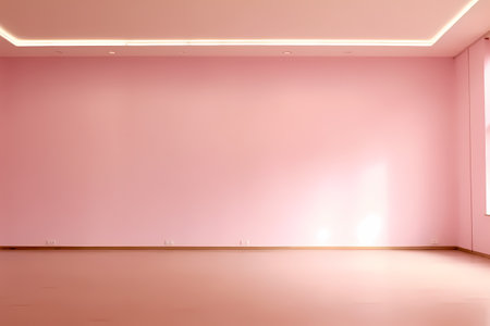Empty Light Pink Wall, A Room With A Pink Wallの素材