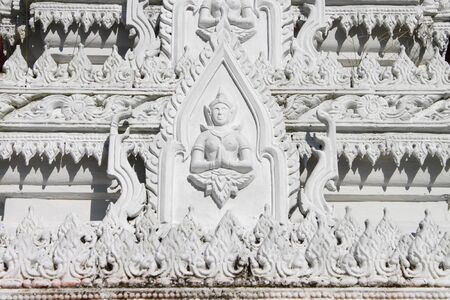 Buddhist art on Gable or archway of buddhist temple and architectureの写真素材