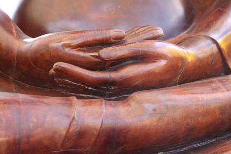 Buddha posture, Bung Palanchai & Suan Somdej Park, Roi-et, Thailandの写真素材