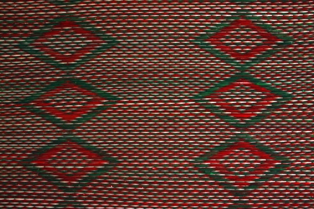 Mat made from weaved dried sedge background and textureの写真素材