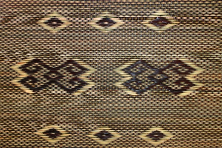 Mat made from weaved dried sedge background and textureの写真素材