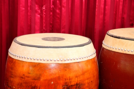 Drums - The picture of some musical instruments used in the traditional and classical music of Thailandのeditorial素材