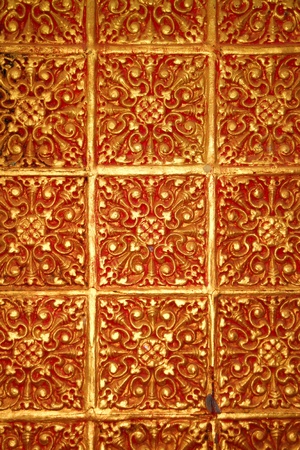 A picture of texture background stucco on wall of Wat Tep Pothivong (Wat Thmey), Siemreap, Khmer Republic.の写真素材